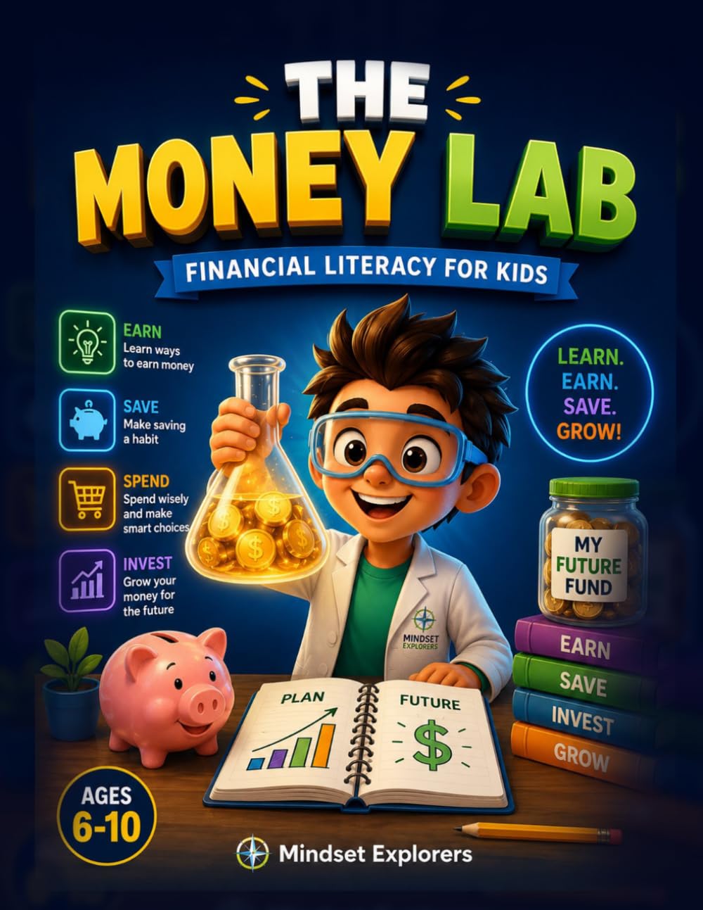 The Money Lab: Financial Literacy for Kids: Fun Money Activities That Teach Kids How to Save, Budget, Invest, and Launch Their First Small Business