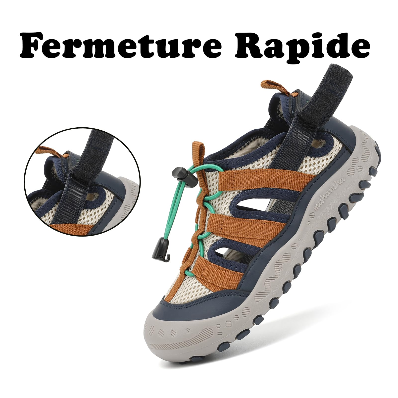Mishansha Sandales Garçon Bout Fermé Été 24-38 EU | Chaussure de Randonnée, Enfants, Respirantes, Plage, Outdoor