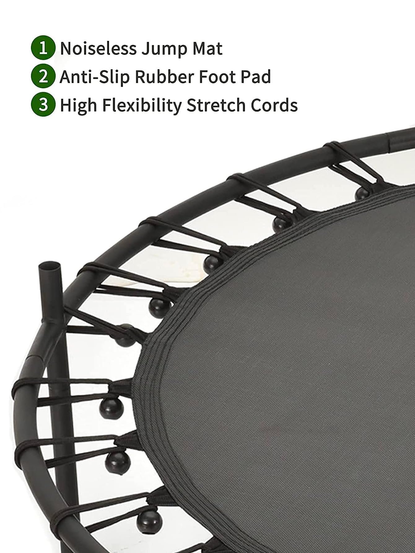 Trampolino Elastico per Bambini,55'' Trampolino con Rete di Sicurezza, Robusto Telaio in Acciaio,Copertura Protettiva e Cuscinetti di Sicurezza, Trampolino da Giardino Interno ed Esterno,Rosa