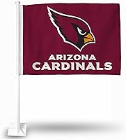 Vista 15 de Rico Industries NFL Double Sided Car Flag - 16" x 19" - Strong Pole That Hooks onto Car/Truck/Automobile