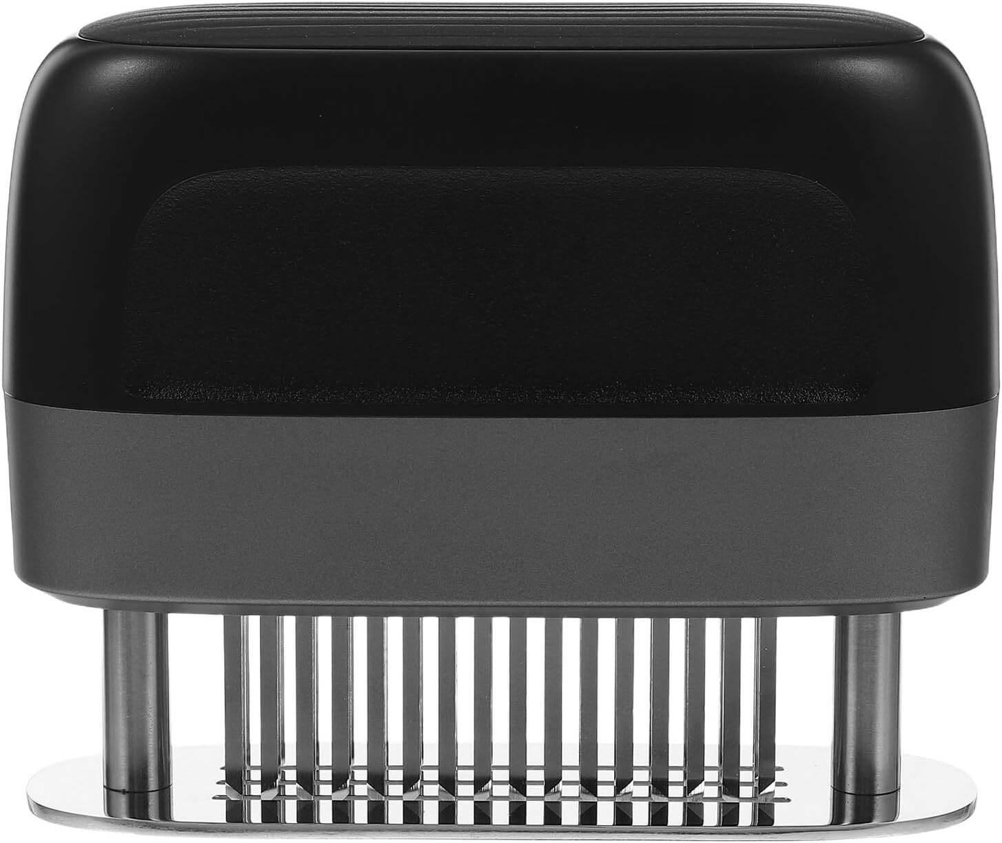 COLLBATH Stainless Steel Meat Needle Tenderizer Tool with Ultra-sharp Metal Needles for Beef Steak Chicken Lamb Black Manual Kitchen Meat Mallet for Loosening