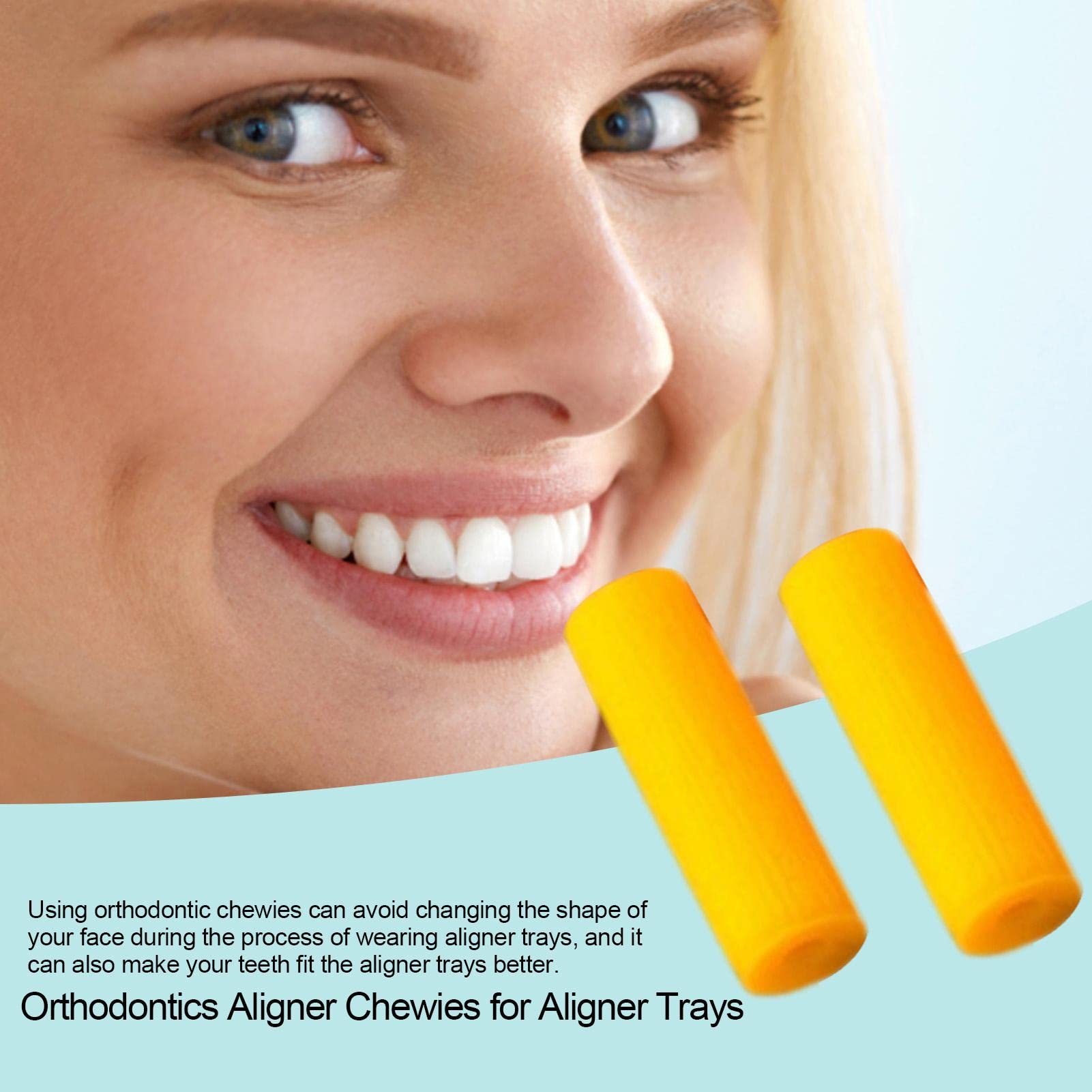 Aligner Chewies für Aligner Chompers - Langlebige und weiche kieferorthopädische Dental Chewies | für Invisalign Aligner mit Box (6 Farben)