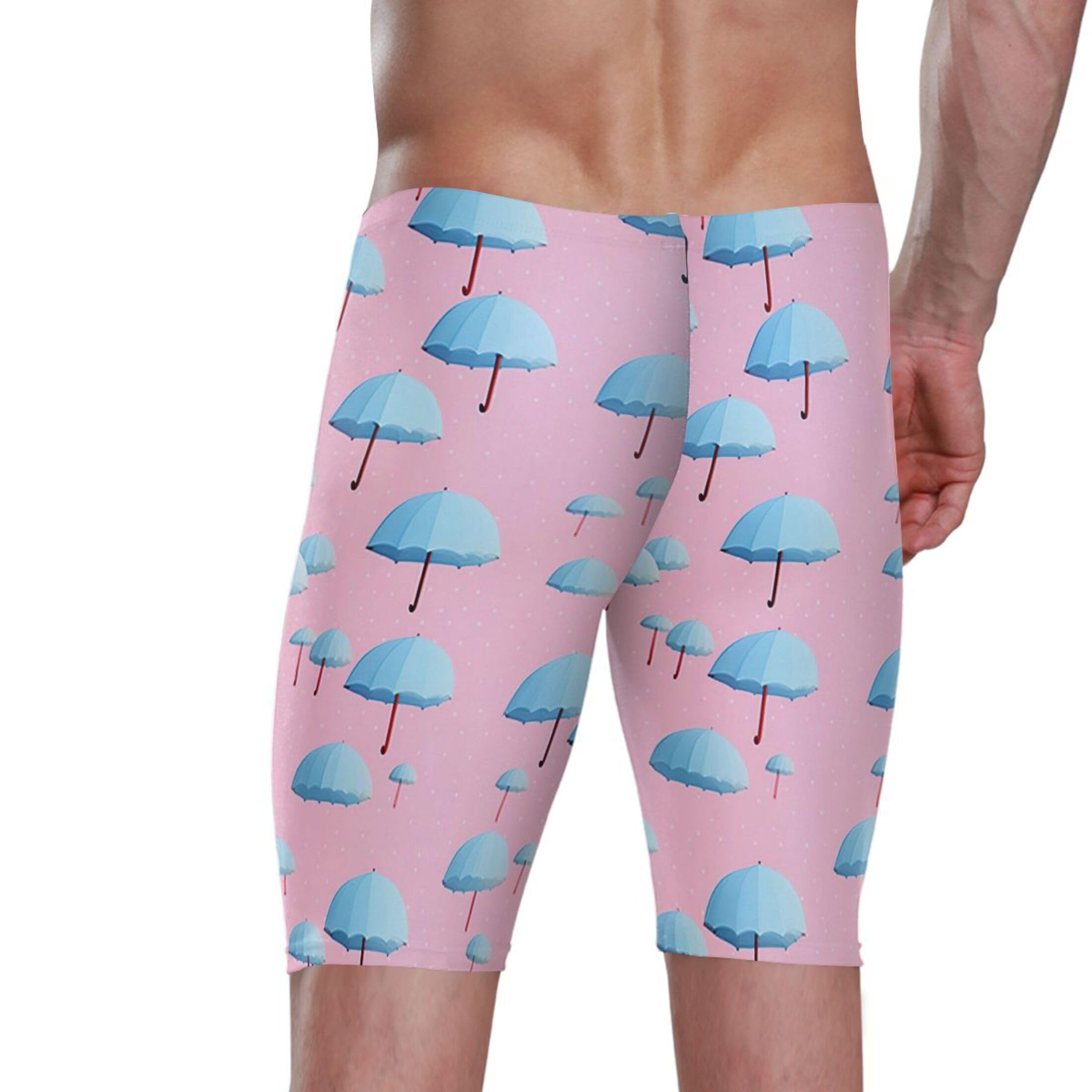 UMIRIKO Umbrella Pink Swim Jammers Swimsuit for Men B0402440
