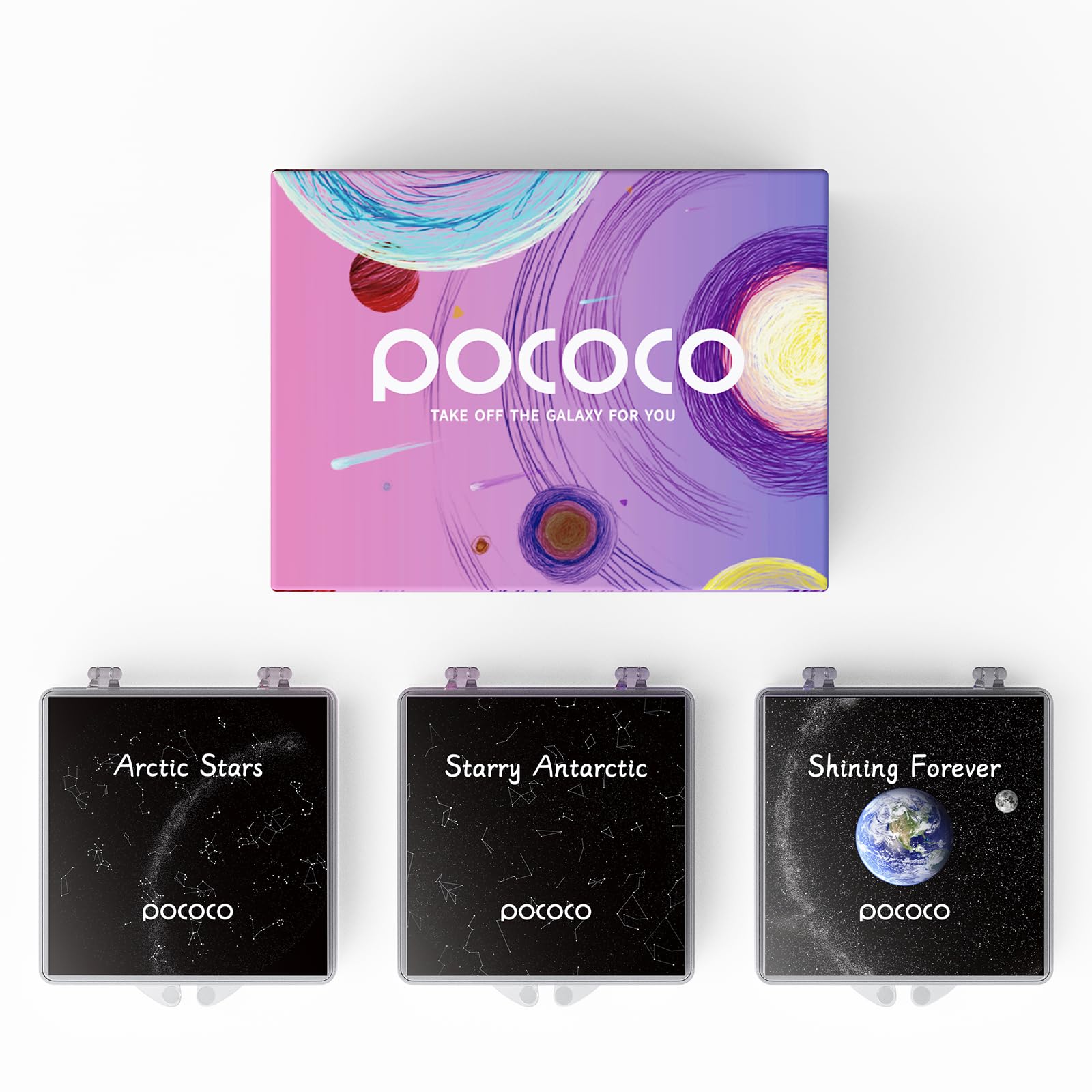 Realistyczne Dyski dla POCOCO Galaxy Lite - Projektor Gwiazd, Planetarium Domowe, 5k Ultra HD, 3 Sztuki (Bez Projektora)