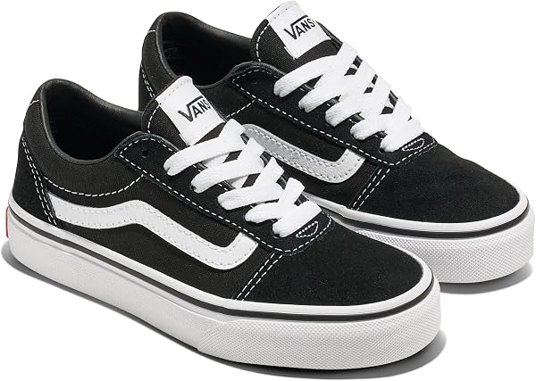 Vans Unisex Children's Ward Suede/Canvas Trainers, Black Checker Black True White Pvj, 36 EU - 5