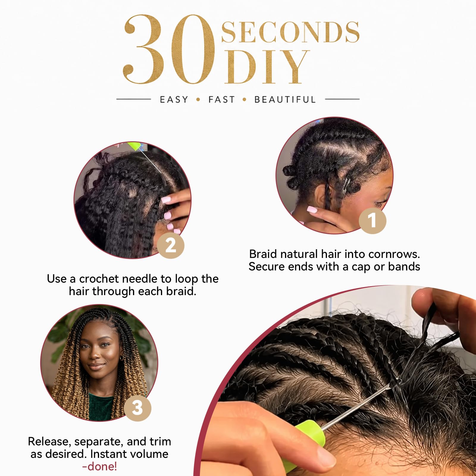Lot de 50 mèches de cheveux humains pré-séparés au crochet à plumes, bouclés, 4# marron chocolat, 45,7 cm, pour femmes noires