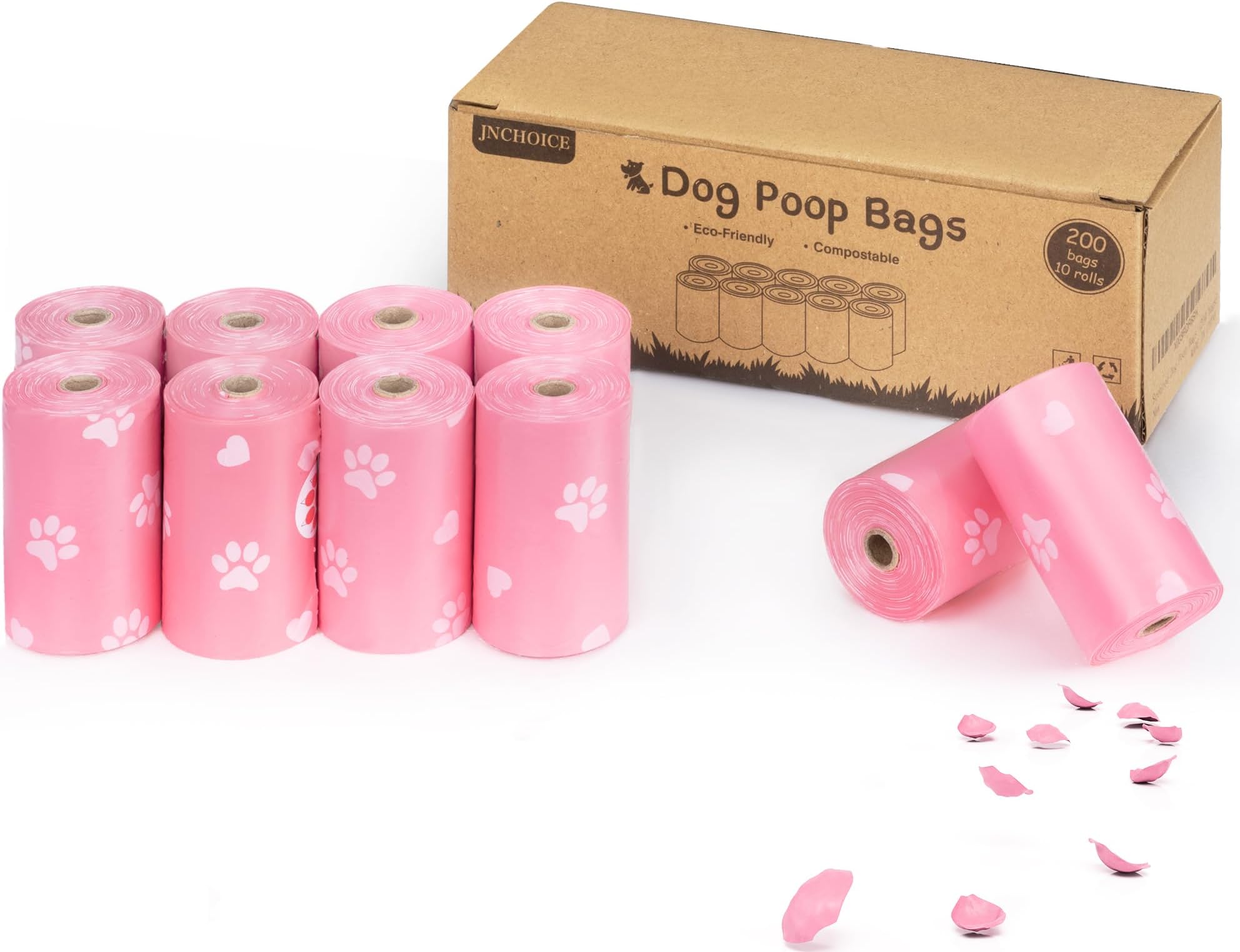 Lola Bean International Waste Pick Up Bags, 8 Refill Rolls, Unscented, 160 Count