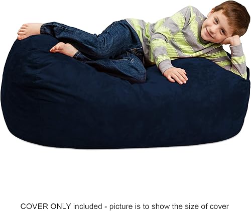 Miniatura 89 de Chill Sack Silla de puf, tumbona de 6 pies, microgamuza azul marino - solo funda Microsuede,Microsuede - Negro - Solo funda,Microsuede - Camel -