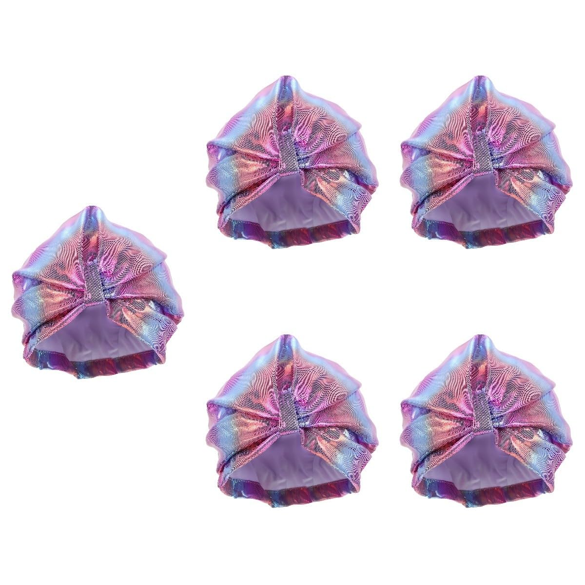 Beaupretty 4 Pièces Bonnet De Bain Bonnets De Bain pour Femmes Natation Dames Bonnet De Bain Doublé Bonnet De Douche Élastique Bonnets De Bain Femmes Filles