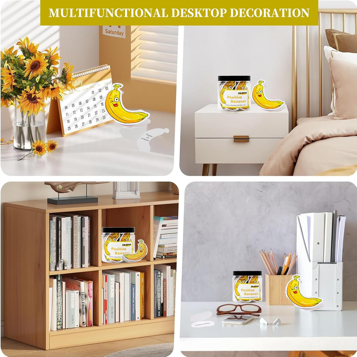 60 Positive Banana Cards Jar, Non-Repetitive Affirmation Cards for Women, Stocking Stuffers for Teen Girls, Self Care Gift, Cute Funny Unique Birthday Gifts for Women Man Teens, Christmas Gift - Image 8