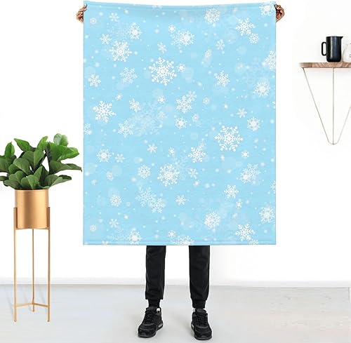 Manta azul para mujer, suave manta de forro polar de verano de 50 x 40 pulgadas, manta ligera de viaje para cama, sofá, bonita decoración del hogar