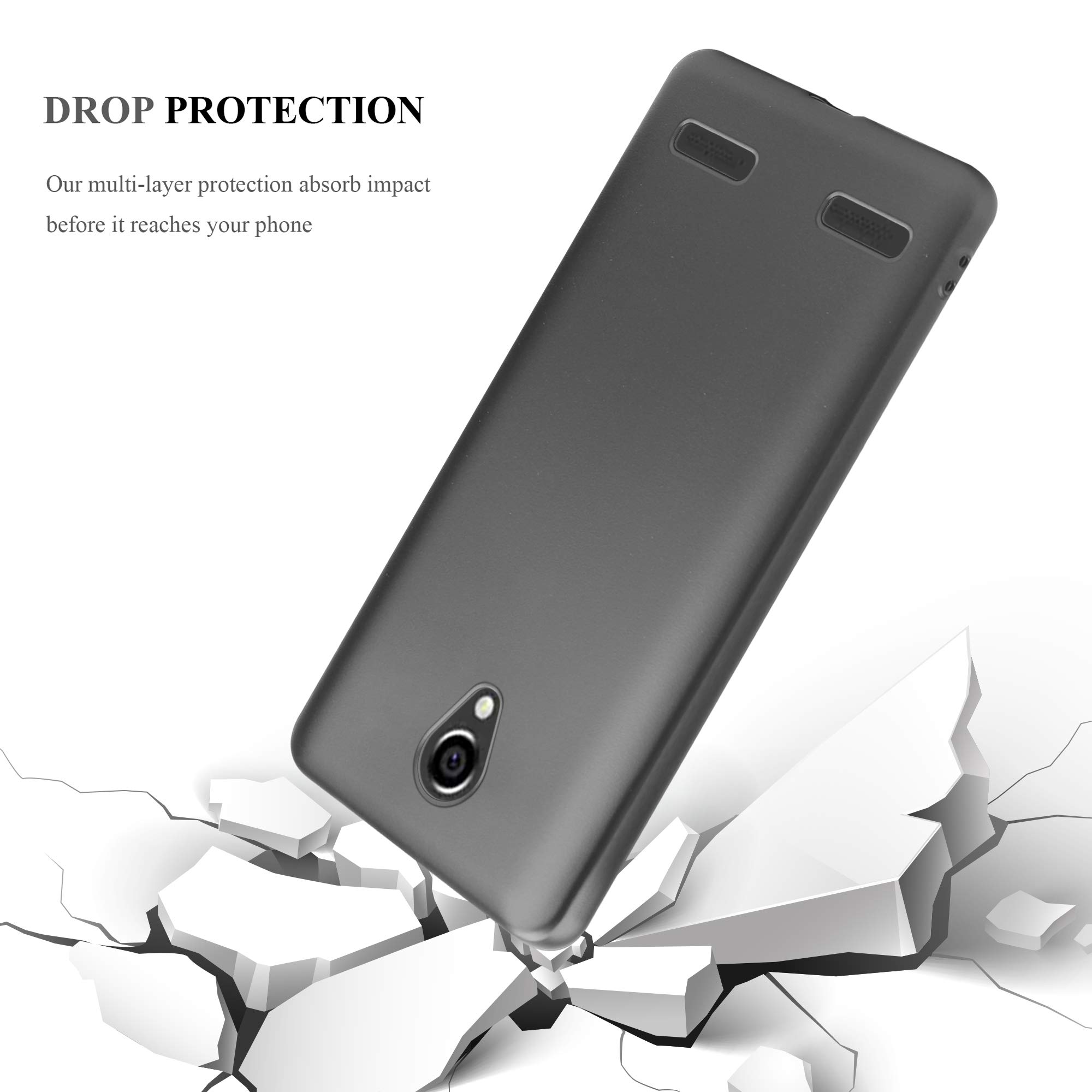 Cadorabo custodia protettiva per ZTE Blade V7 in argento custodia del telefono cellulare Custodia in silicone TPU cover case