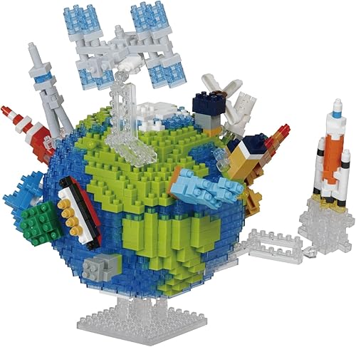 Miniatura 4 de nanoblock - Espacio - Planeta Tierra y la Luna, kit de construcción de la serie Advanced Hobby