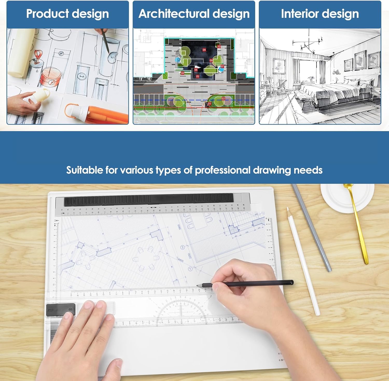 Deska Kreślarska Dla Architekta, Ergonomicznie Regulowany Kąt