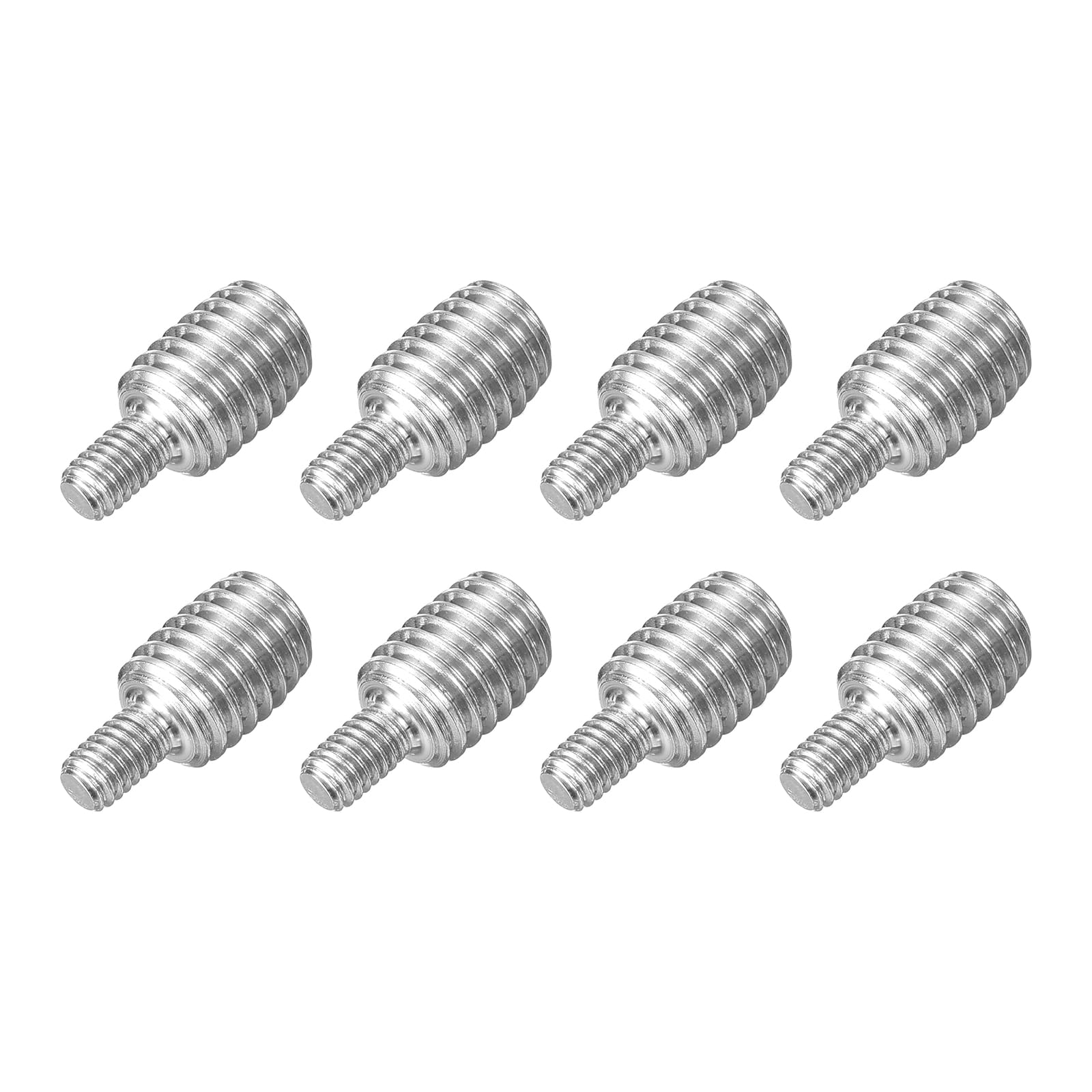 sourcing map Double End Threaded Stud Screw Bolt M4x6mm to M8x10mm 8Pcs — image 1