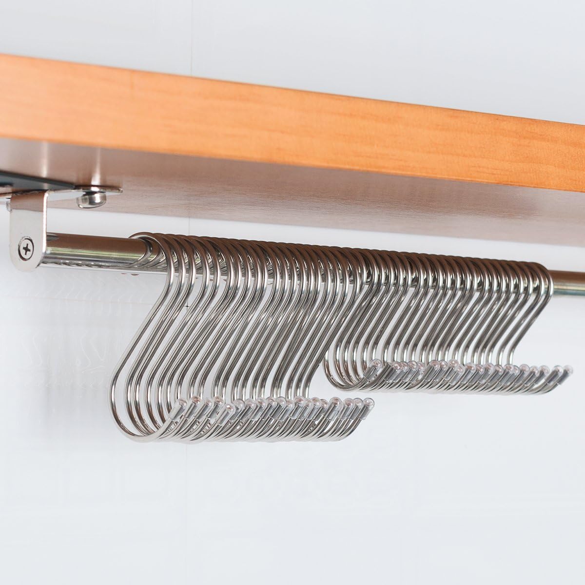 Metal S Hooks for Hanging 40 Pack, 2 Sizes