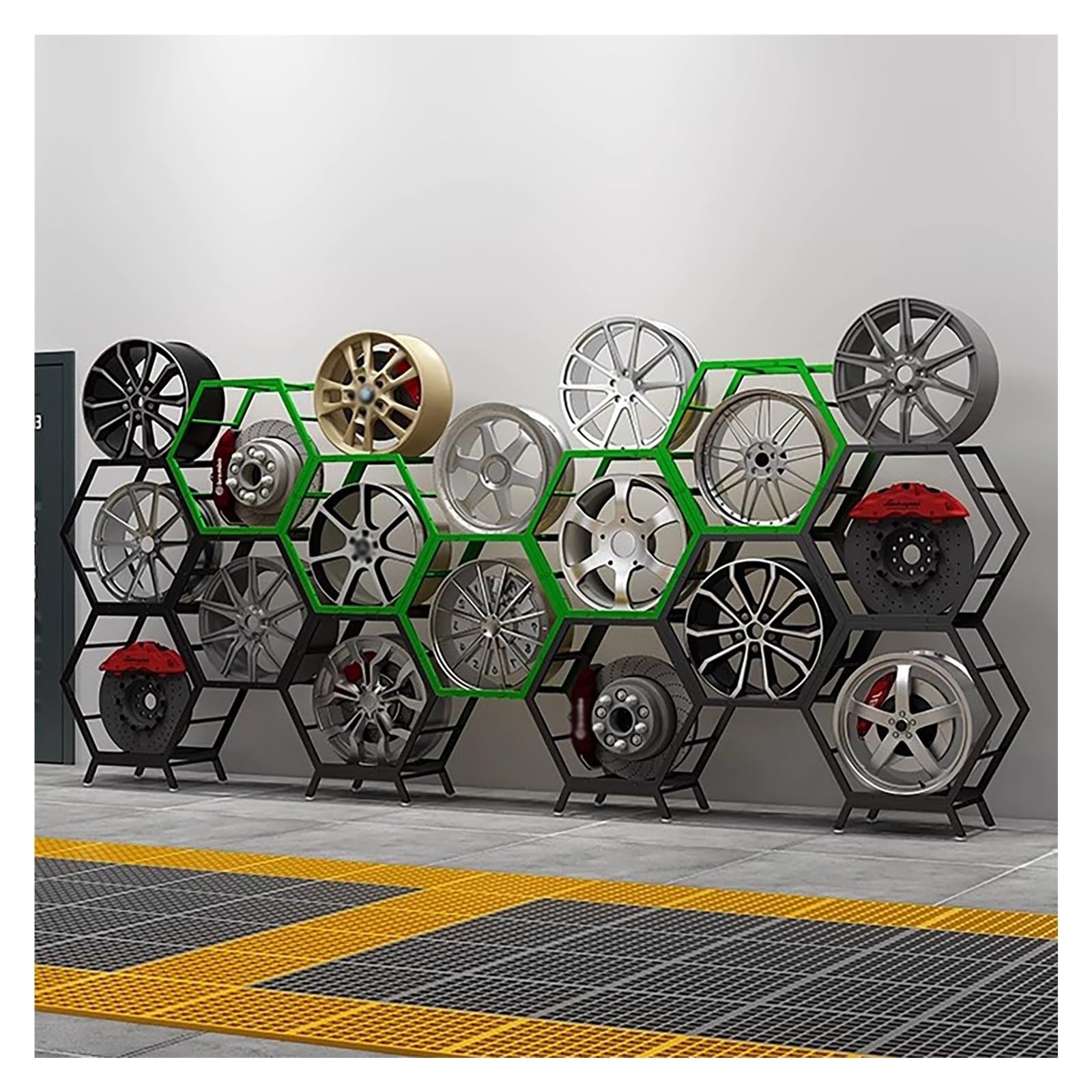 Espositore modulare per Cerchi in Lega per impieghi gravosi - VEA Saver, Ideale per la Vendita al Dettaglio di ricambi Auto, Negozi, gommisti e vetrine per officine meccaniche.