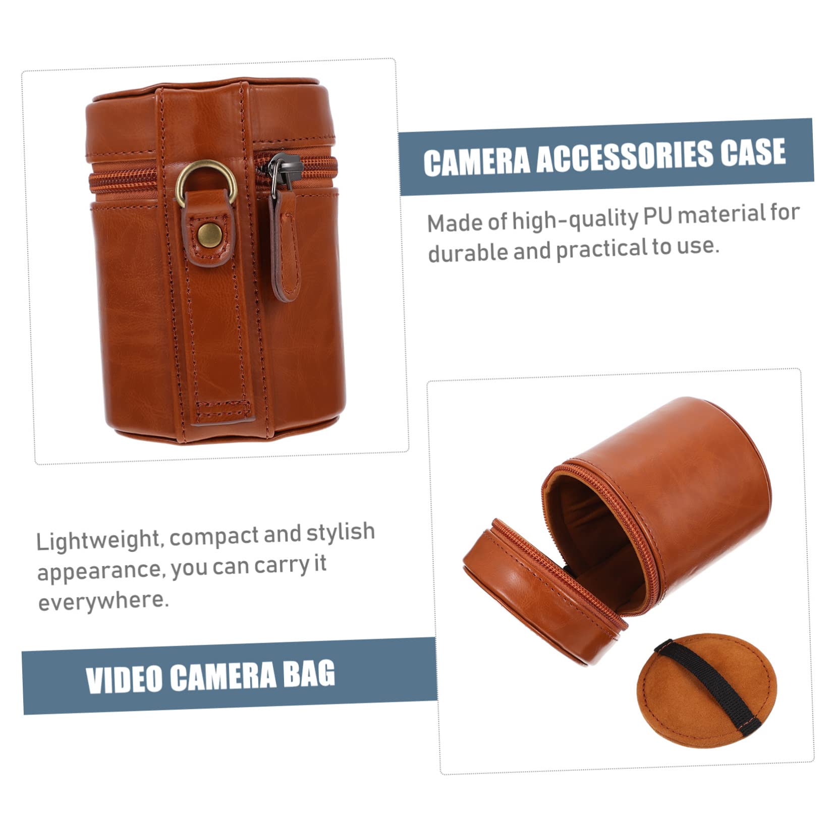 DOITOOL 3piezas Funda para Lentes De Cámara Bolsa Protectora De Transporte Estuche De Almacenamiento Antichoque para Accesorios Fotográficos