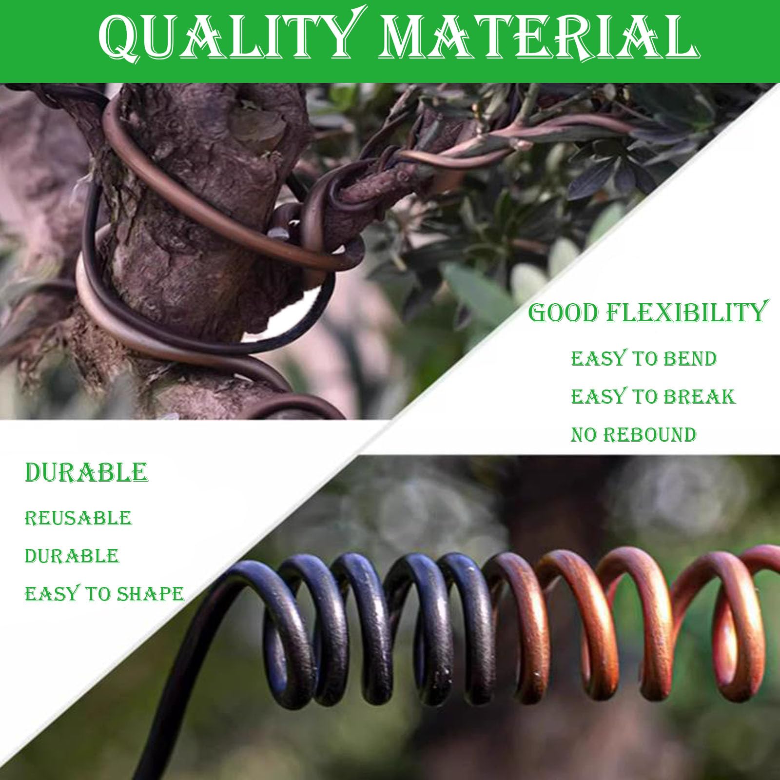 70 Meter Bonsai Draht, 5 Größe Basteldraht (1 mm, 1,5 mm, 2 mm, 2,5 mm, 3mm), Aluminiumdraht Schwarz, Eloxiertes Aluminium Draht für Pflanzen und Bäume