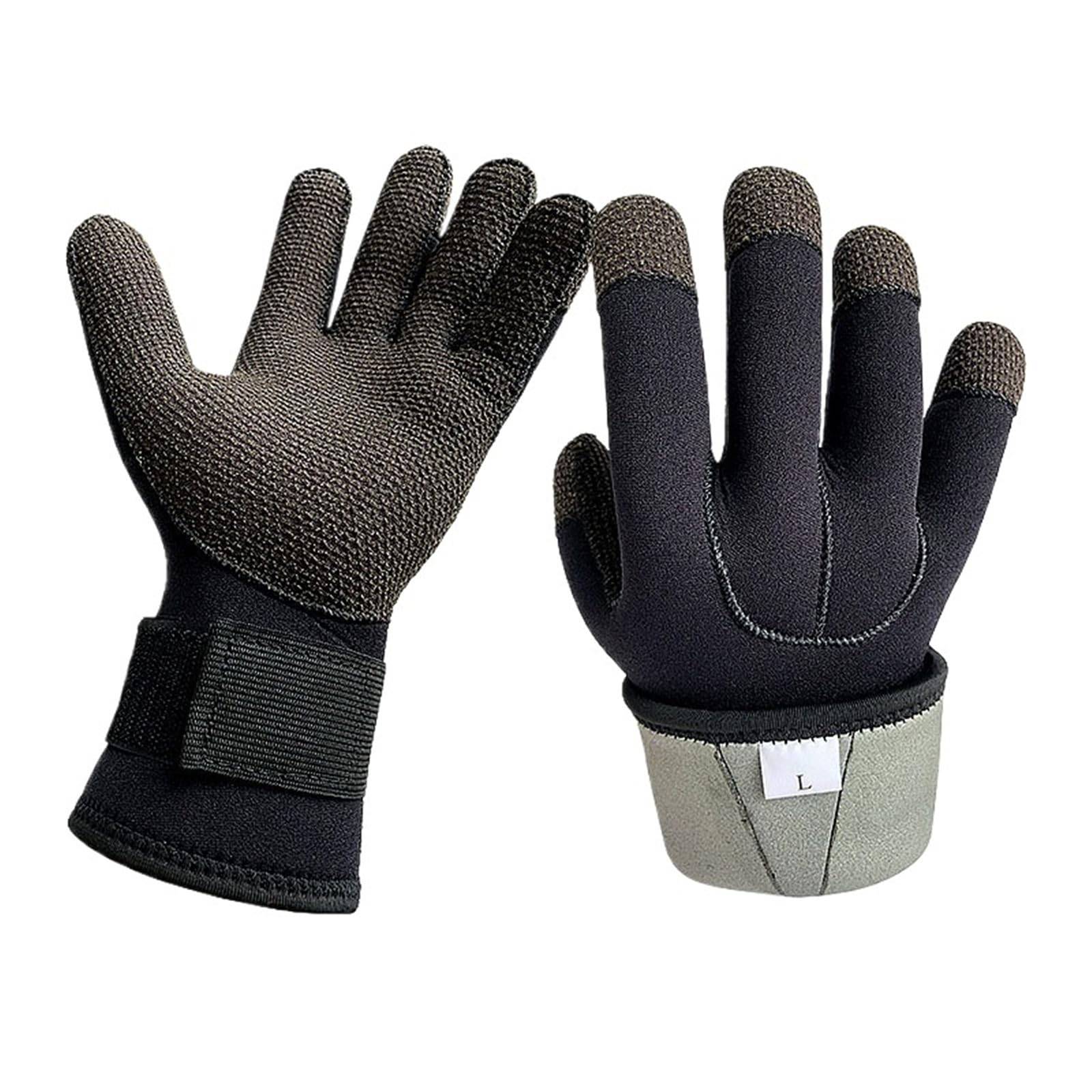 3/5mm Thickened Kevlar Gloves for Diving(5mm,XXL)