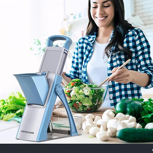 Miniatura 5 de Vegetable Chopper with Adjustable Thickness - Safe Mandoline Food Slicer for Kitchen, Multifunctional Veggie Chopper Vegetable Cutter Slicer Dicer