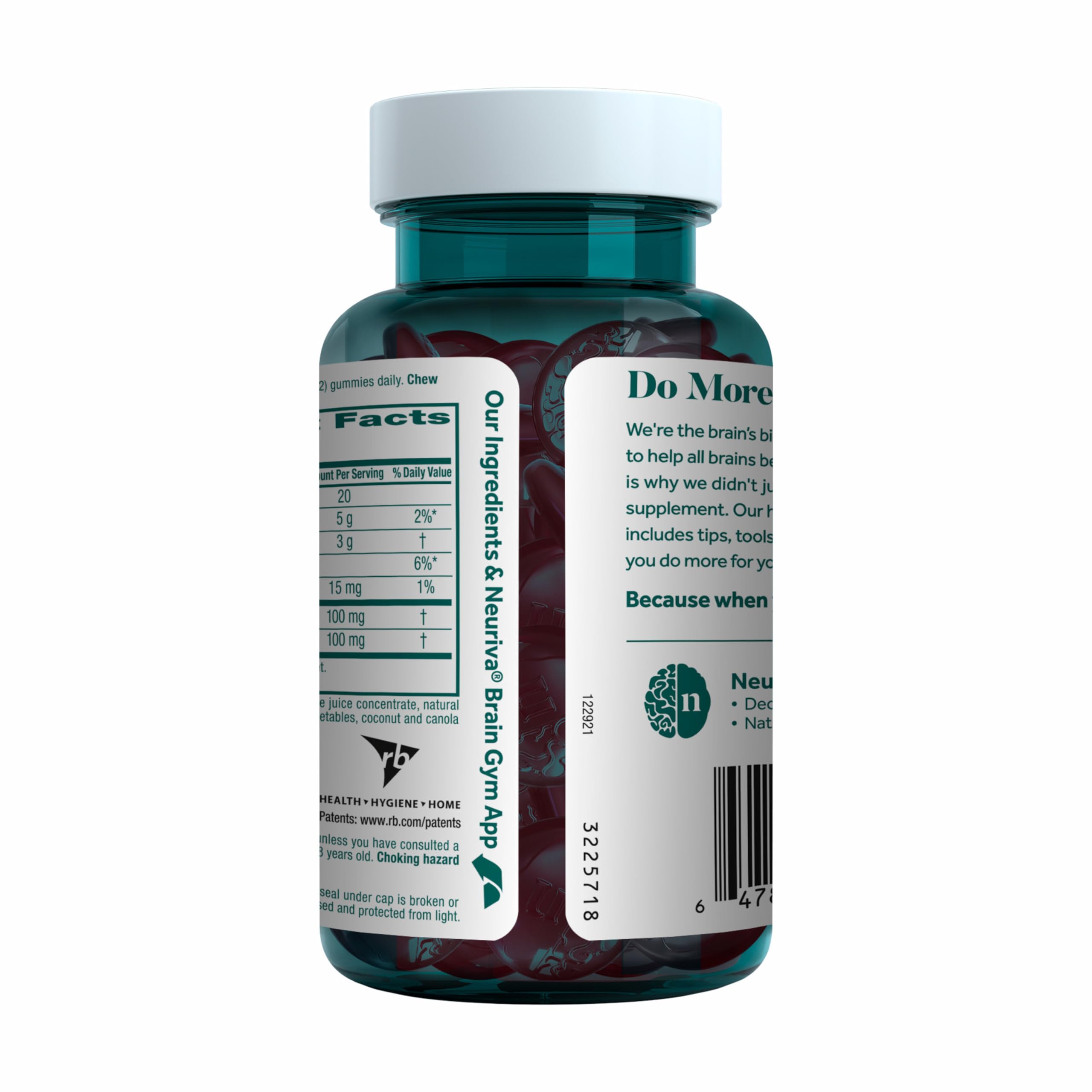 NEURIVA Original Brain Supplements - 50 Count Strawberry Gummies — Amazon image 9