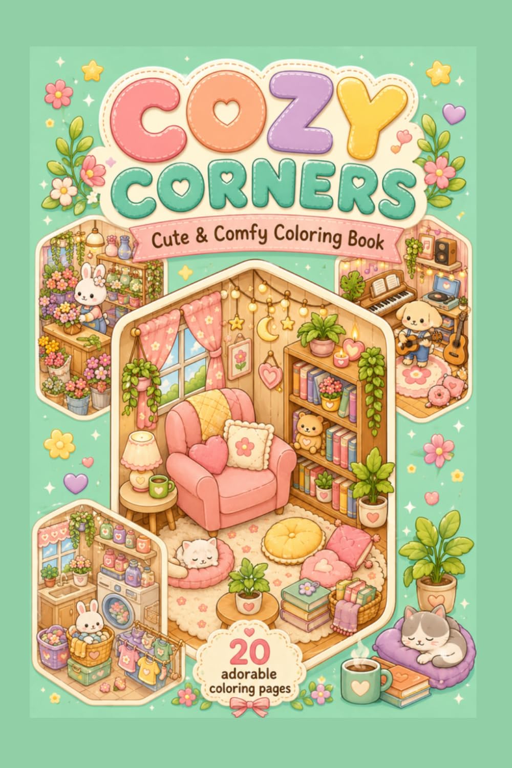 Cozy Corners: Cute and Comfy Coloring Book