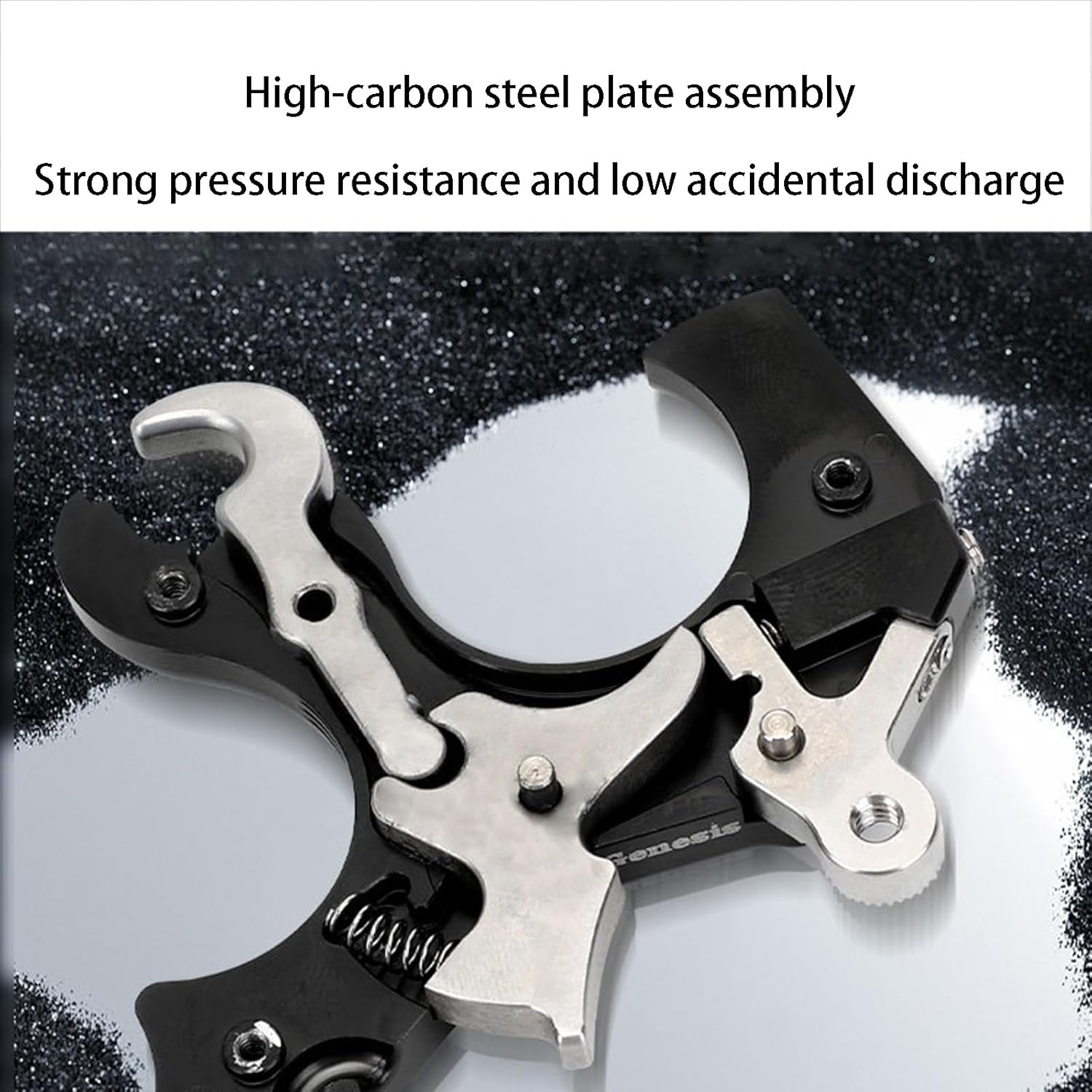 Bow Trigger Release Thumb Button Release High Carbon Steel Travel Sensitivity Adjustment 3 Finger/4-Finger Modes Switchable for Adults Youth Hunting Shooting Accessories