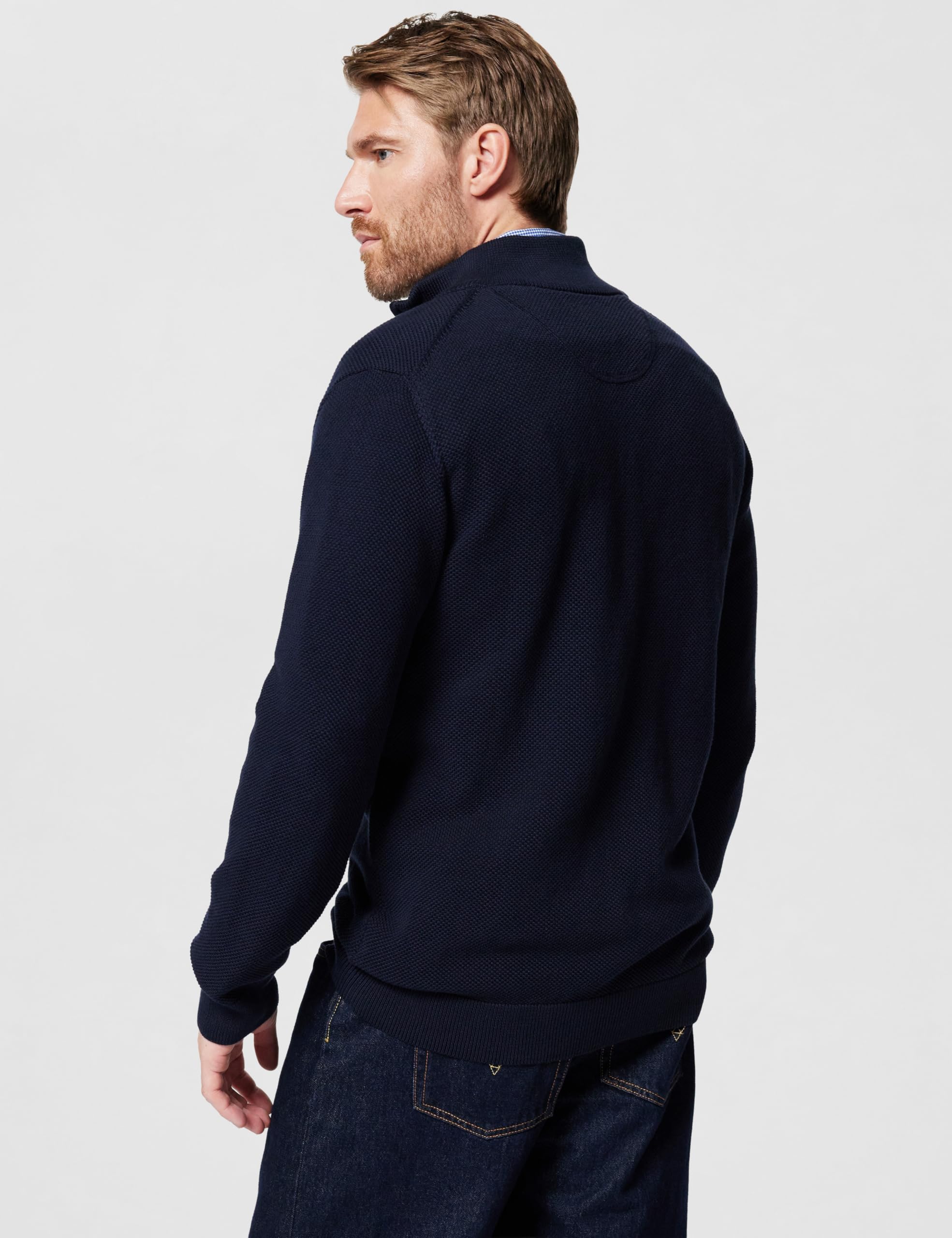 Gant Herren Cotton Pique Zip Cardigan Strickjacke (1er Pack)