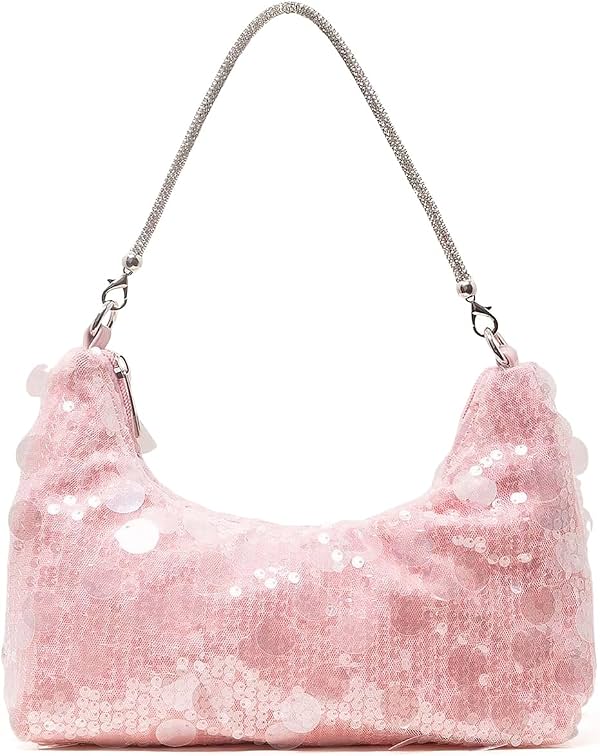 Cartera de Mano con Lentejuelas Brillantes para Mujer, Bolso de Noche con Destellos para Hombro, para Boda, Fiesta, Baile de Graduación y Banquete