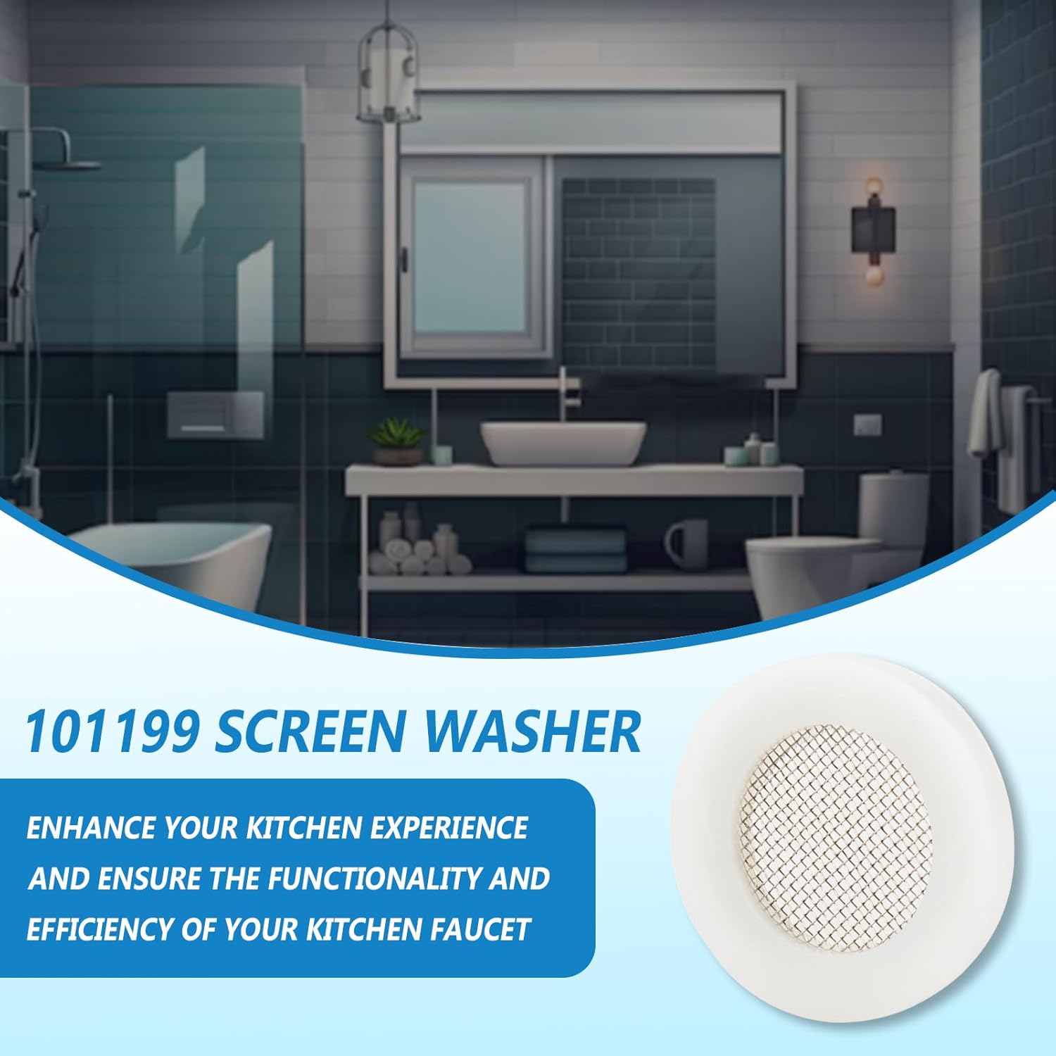 101199 Screen Washer Fit for Moen pullout spout Hose Pullout Spout Faucet (2 Pcs)