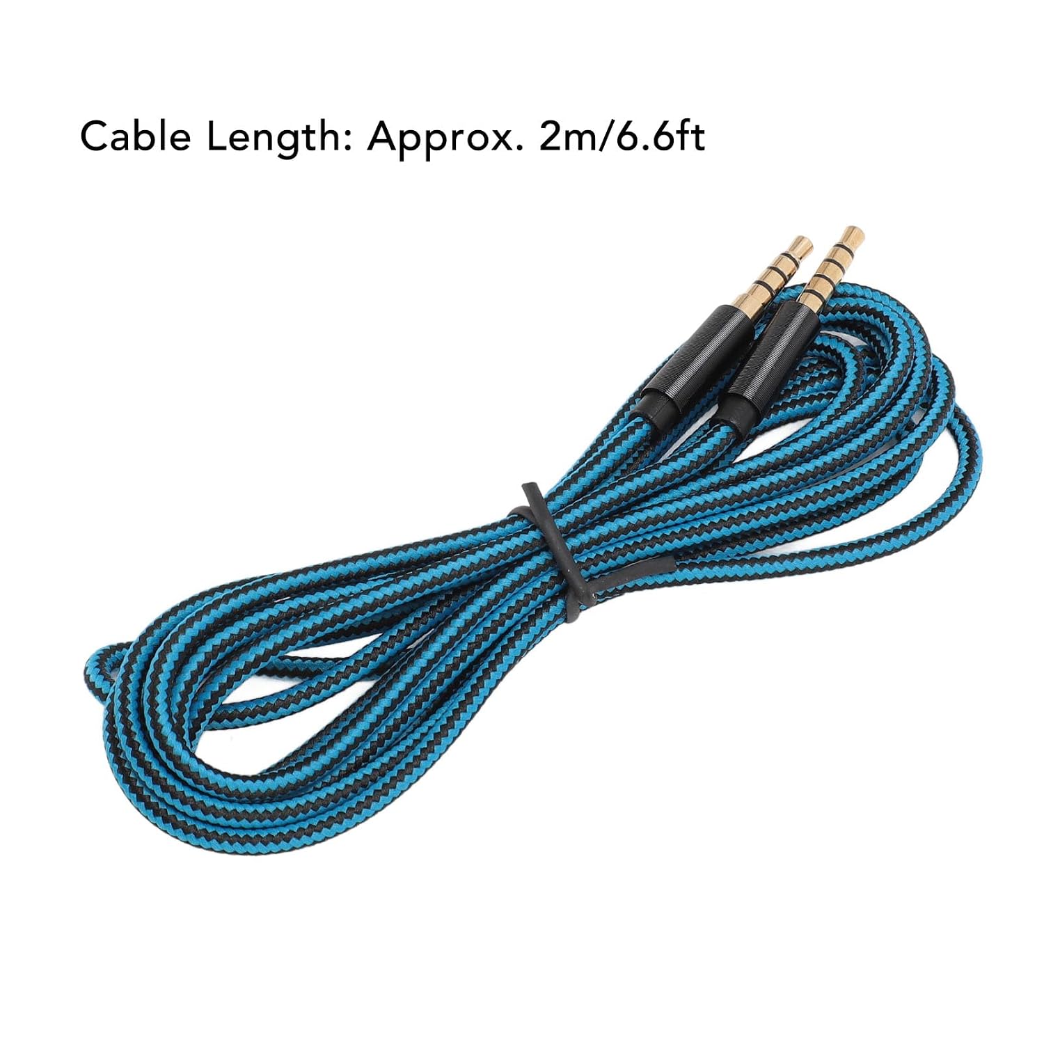 ASHATA 3.5mm 5 Pole Plug to 4 Pole Plug Cable, Compatible A10 A30 A40 Headset, 2m Gold Plated Gaming Headset Cable with Oxygen Free Copper Wire, Car Stereo, Smartphone, ASHATAvgq1ip2643
