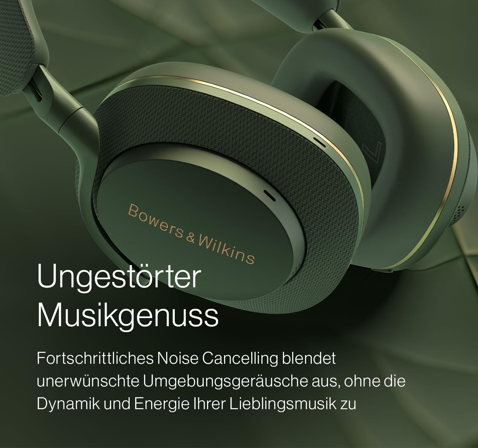 Bowers & Wilkins Px7 S2e Over-Ear-Kopfhörer mit Geräuschunterdrückung, kabellos, Qualcomm aptX™ Adaptive, Schnellladung, 30 Stunden Wiedergabe, sechs integrierte Mikrofone - Anthrazit Schwarz