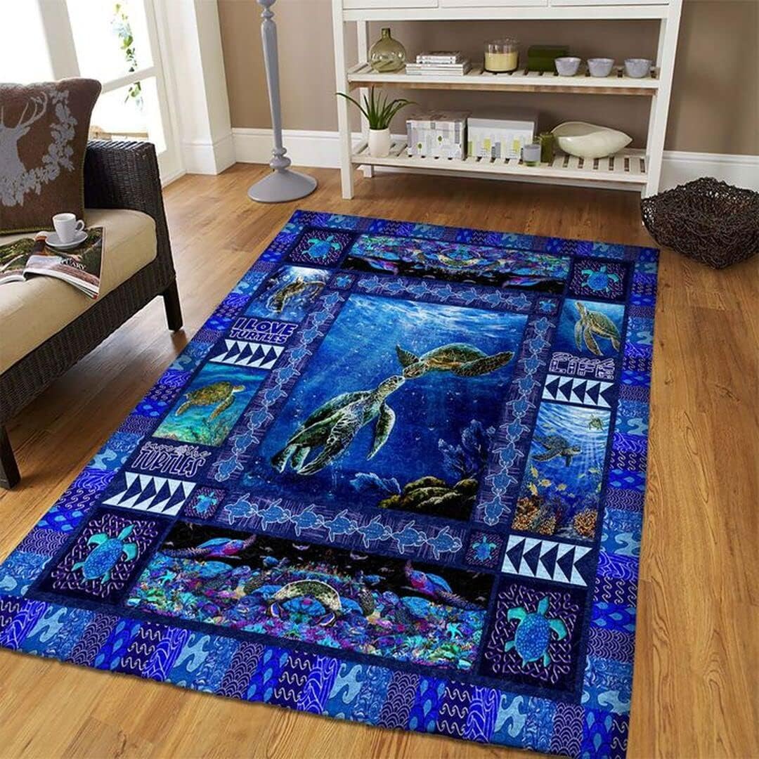 Sea Turtle Area Rug I Love Sea Turtle Rug Carpet Tropical