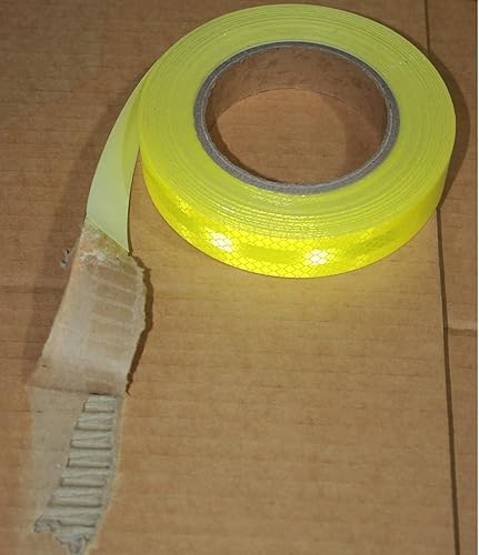 Miniatura 2 de Cinta reflectante fluorescente de 1 pulgada x 66 pies, tiras de advertencia de seguridad de alta visibilidad impermeables al aire libre