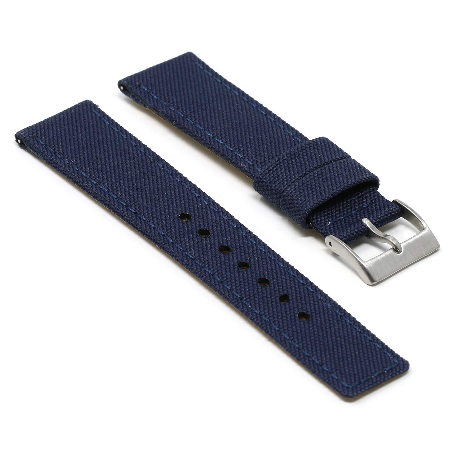 DASSARI Nylon Quick Release Watch Band Strap - Navy Blue - 20mm