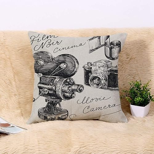 Miniatura 2 de Funda de almohada de lino para paisaje, selva, bosque de montaña, bosque de madera, verde, azul, 16 x 16 pulgadas, funda de almohada cuadrada de