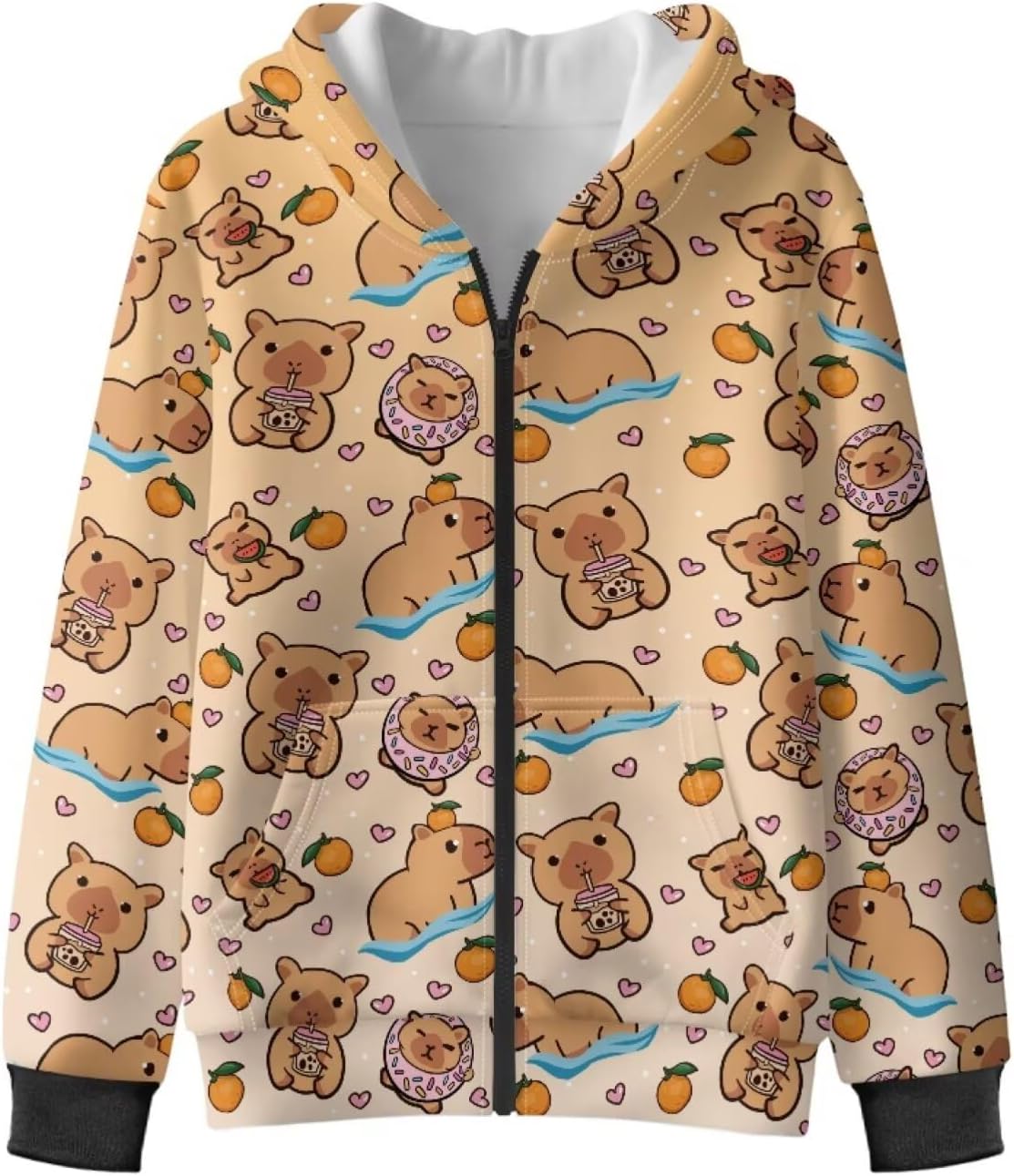Children Zipper Up Sweatshirt, Long Sleeve Fleece Hoodies with Pocket, Sport Jacket for Boys 4-16 Years