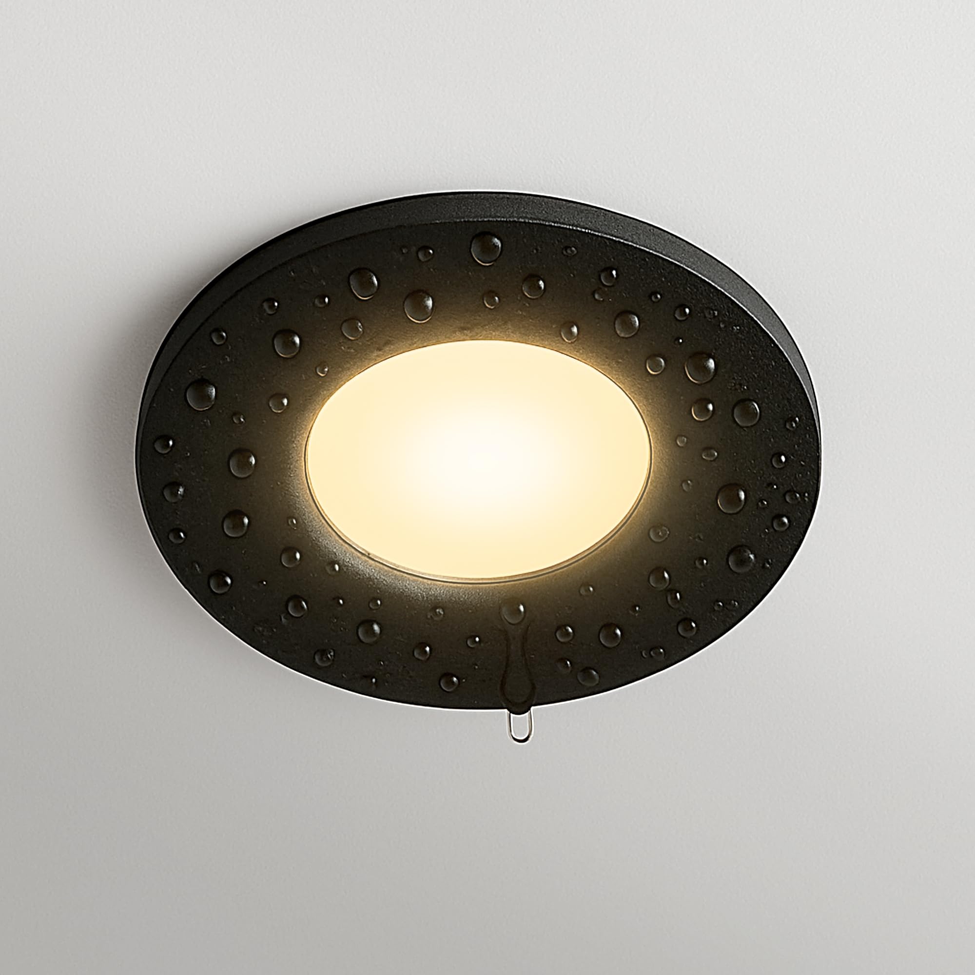 SSC-LUXon Beda - 10 faretti da incasso, colore nero, rotondo, piatto, IP65, per GU10 (senza lampadine), per bagno ed esterni
