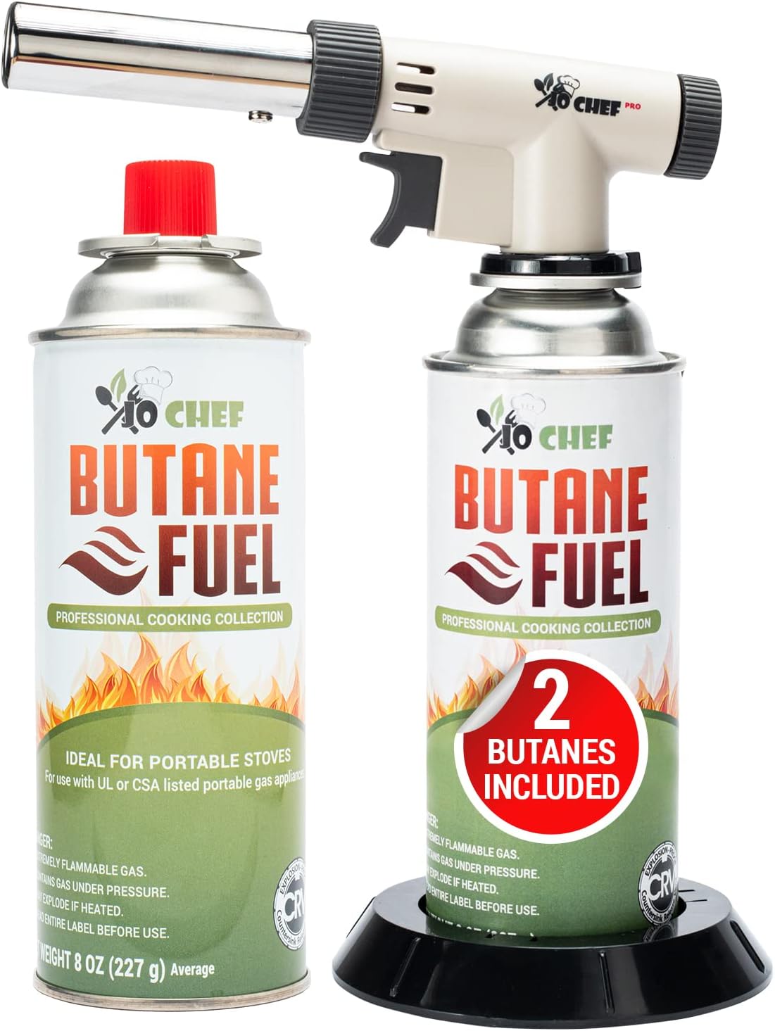 Iwatani Pro Max Torch with Iwatani Butane Canister 4 Pack