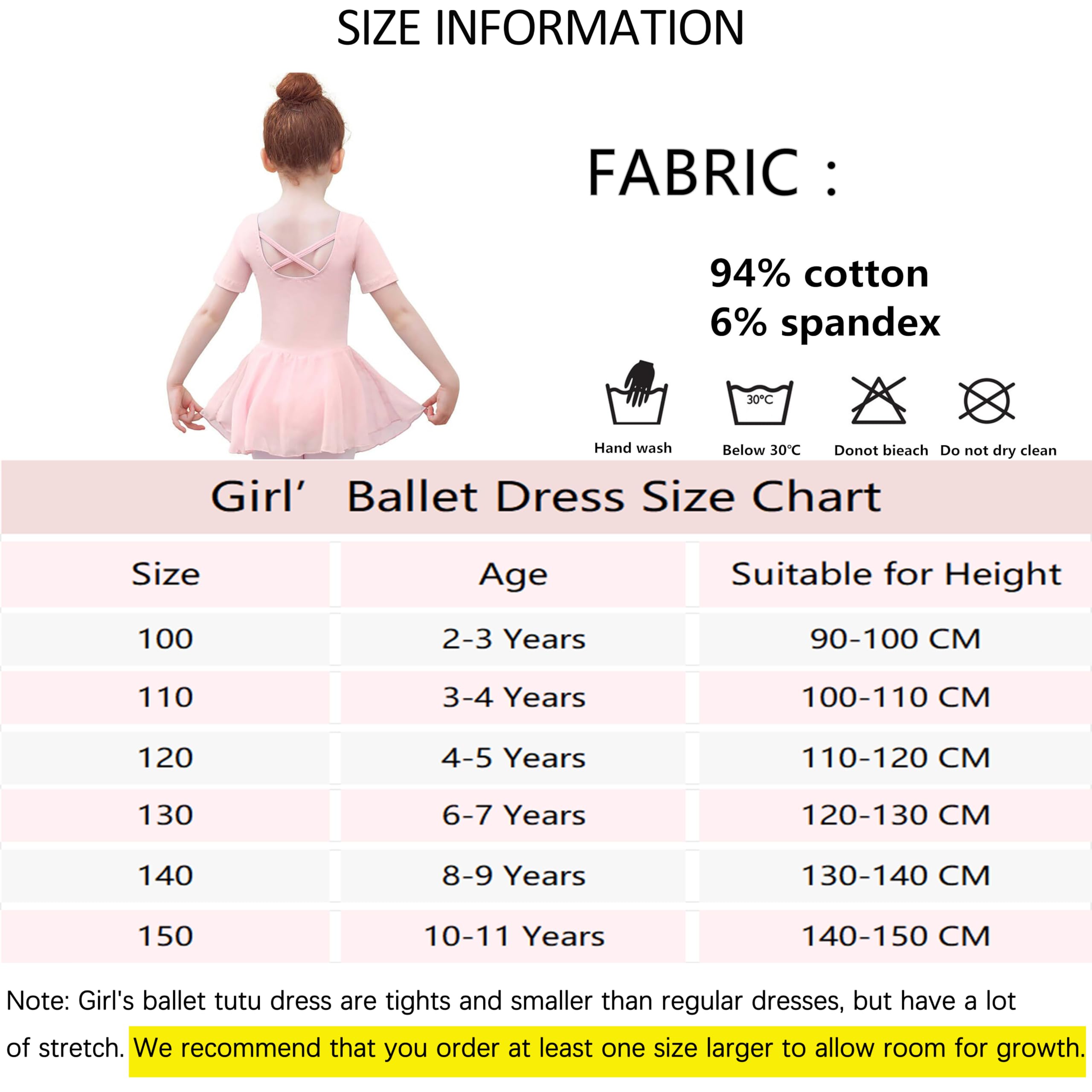 Tancefair Ragazza Vestito da Balletto Body Danza Tutu da Balletto Leotard Vestito Ginnastica Manica/Lunga Corta Ballet Outfit con Chiffon Gonna