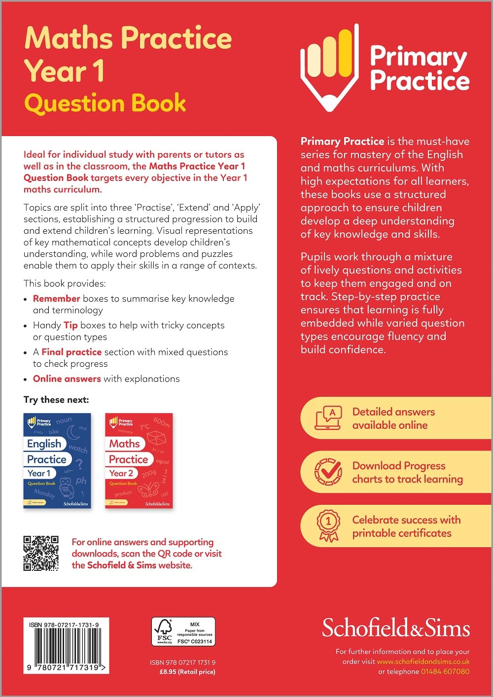 Primary Practice Maths Year 1 Question Book, Ages 5-6
