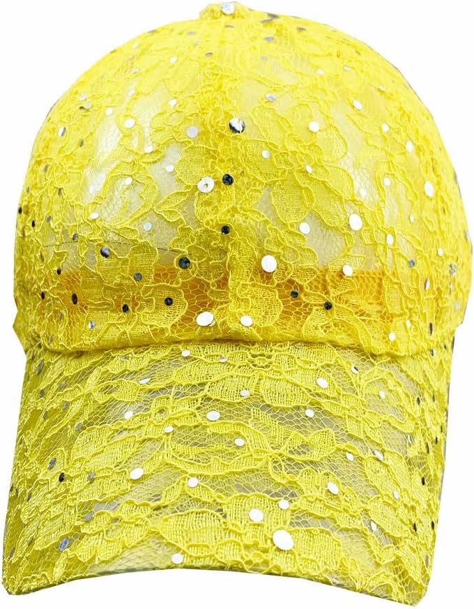 Classic Lace Glitter Sequin Bling Bling Baseball Cap Hat Visor Sun Protection