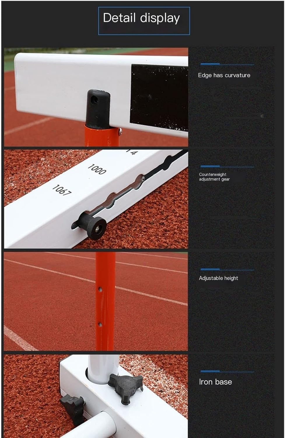 Sports Speed Training Hurdle- Portable Plyometric Equipment Agility Hurdles with Adjustable Heights of 30 Inches to 42 Inches (1/5/10 Pack) Easy to Use