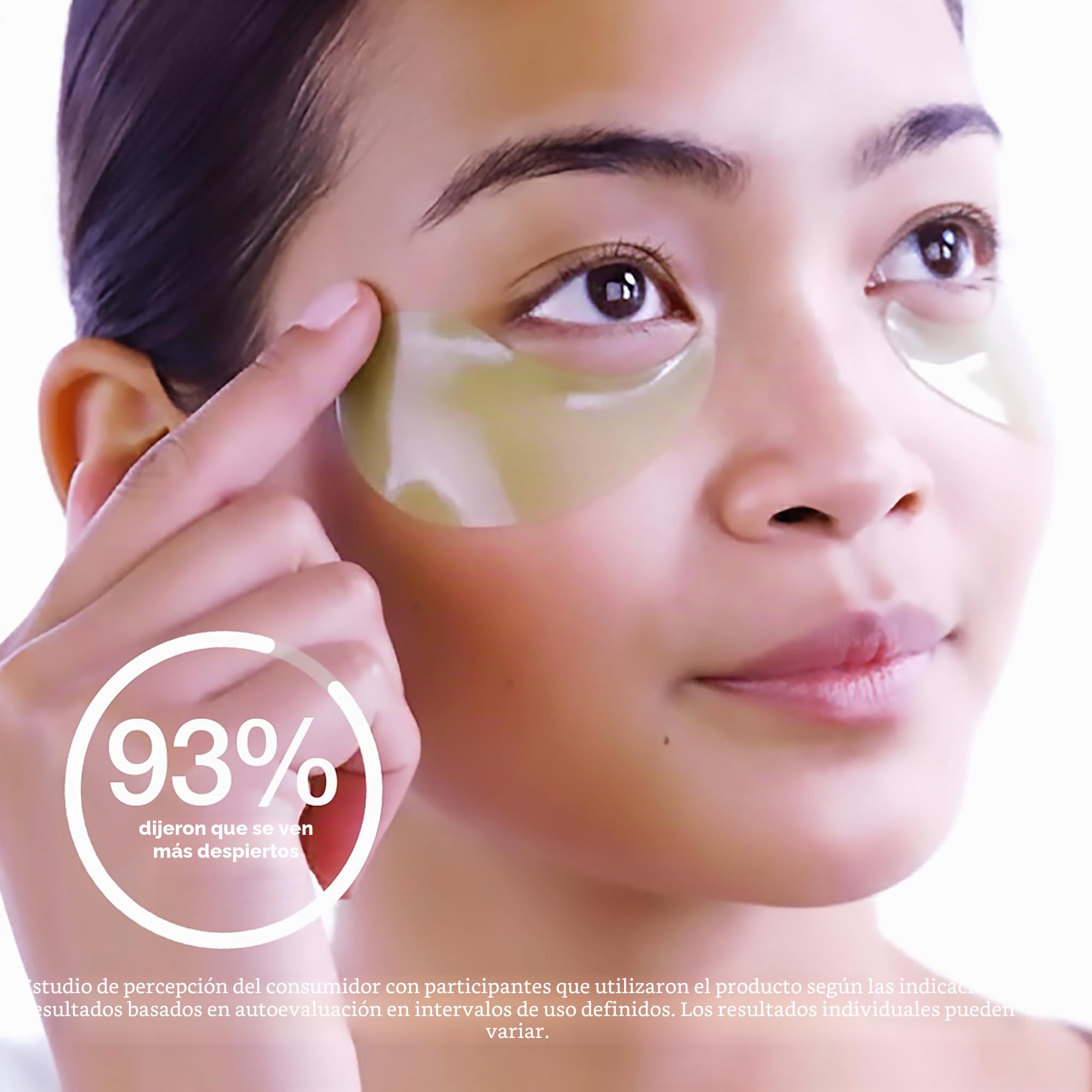 Pixi Parches de hidrogel antihinchazón de los ojos Detoxifeye, ácido hialurónico, parches dorados con cafeína para debajo de los ojos, hidratación del contorno de ojos, 30 pares, 60 parches