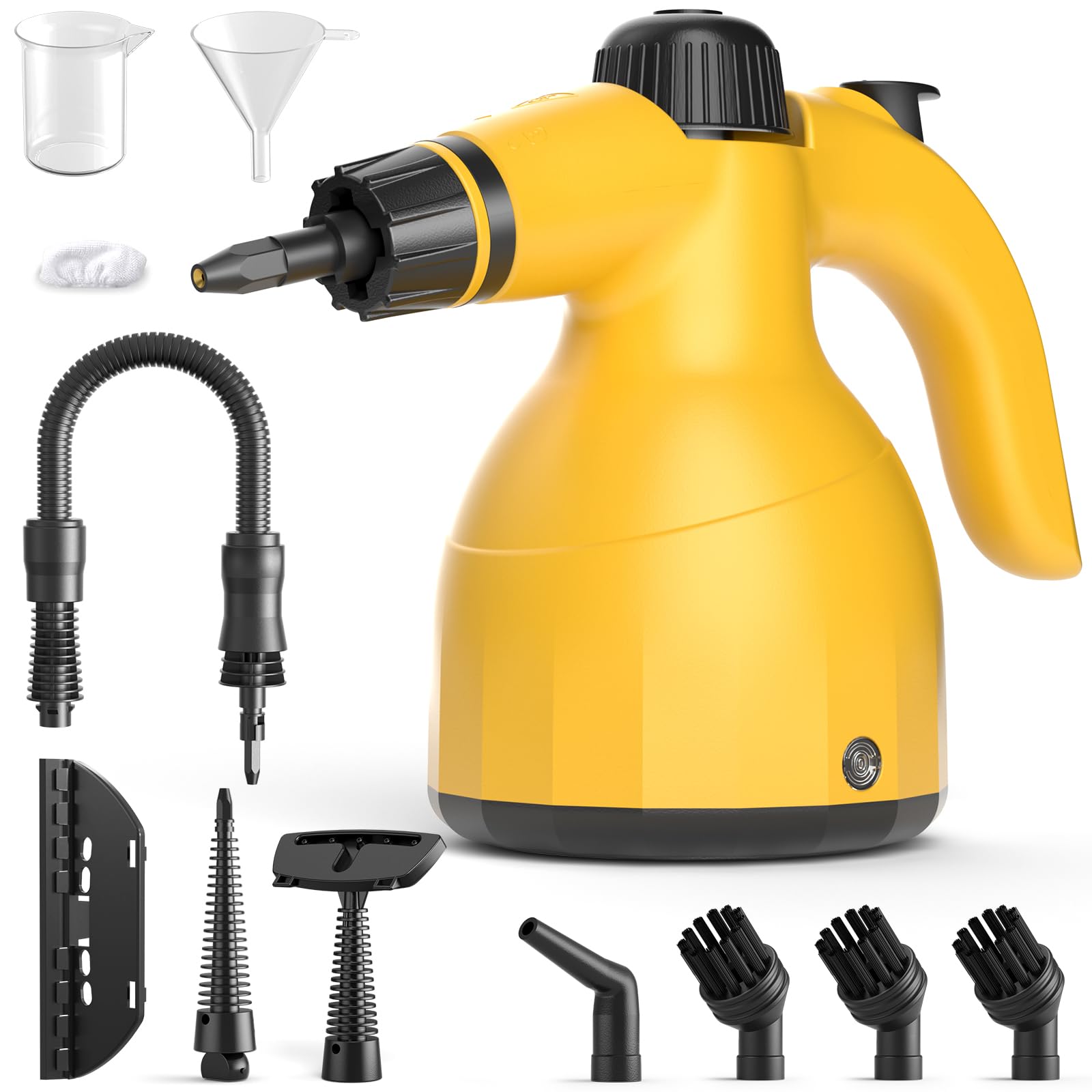 Handheld Steam Cleaner: Multi-Surface Steamer with 10 PCS Accessories Pressurized Natural Steam Cleaner for Home Cleaning Dirt, Grease, Grout, Tile, Floor, Couch and Car