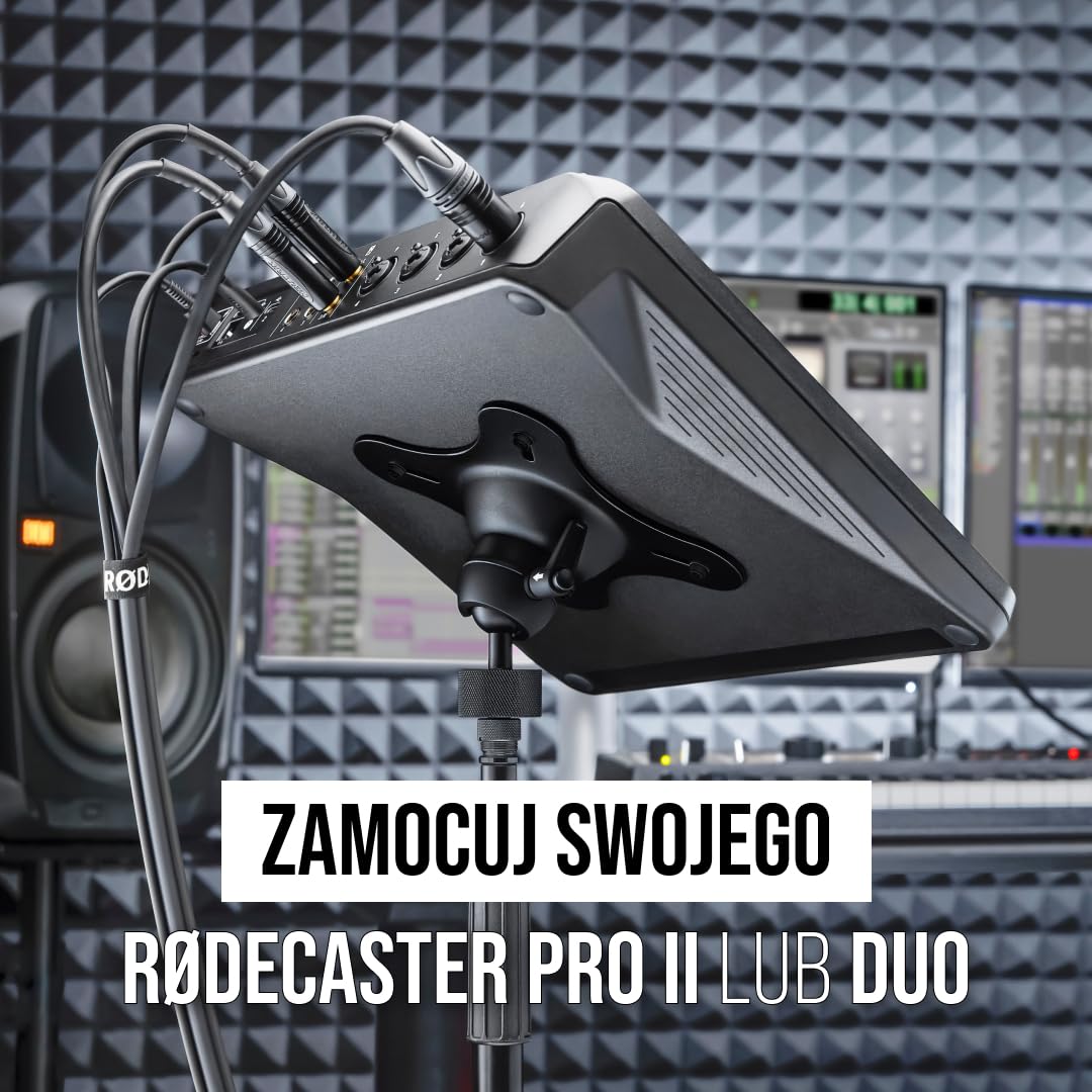 RØDE VESA Mount Regulowany system mocowania do RØDECaster Pro II dla stabilnego i regulowanego montażu (mocowania 75mm i 100mm)