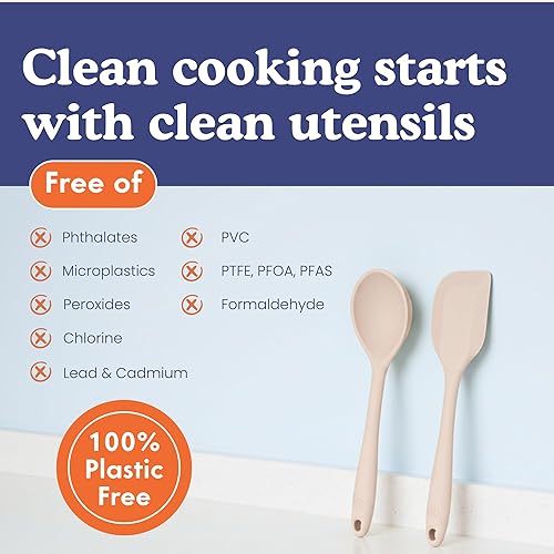 Miniatura 4 de Juego de utensilios de cocina de silicona de platino no tóxicos 8 piezas - Ziruma