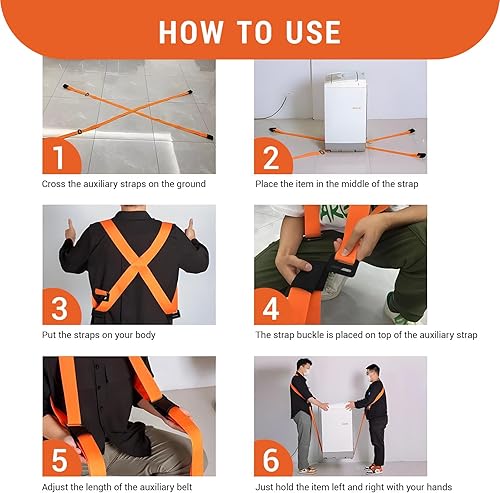 Miniatura 3 de Correas móviles para muebles, sistema de elevación para 2 personas, capacidad de 660 libras, longitud ajustable de 5 a 9.5 pies