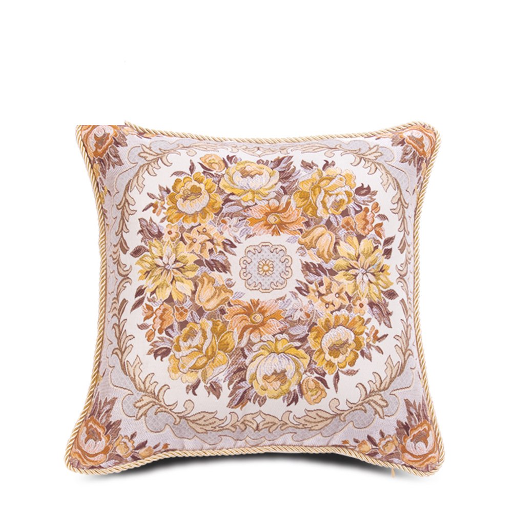 Oreiller tissu de palais européen 56x56 cm taie d'oreiller brodée de qualité supérieure